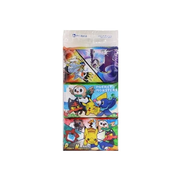 Pokemon Tissue Sun & Moon 6P X Set of 50 (4977033115215)