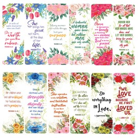 NewEights Bible Verses About Mom/Mothers Bookmarks for Mother's Day Special Sharing (5-Sets X 6 Cards) – Daily Motivational Card Set – Collection Set Book Page Clippers – Ideal for Church Events