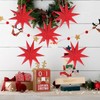 chenyu 5 Pack 9 Pointed Paper Christmas Stars Red Paper