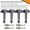 CNPAPC 4pcs Ignition Coils + Spark Plugs Fit For 2001-2005