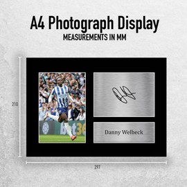 HWC Trading A4 Danny Welbeck Brighton & Hove Albion Gifts Printed Signed Autograph Picture for Football Fans and Supporters - A4