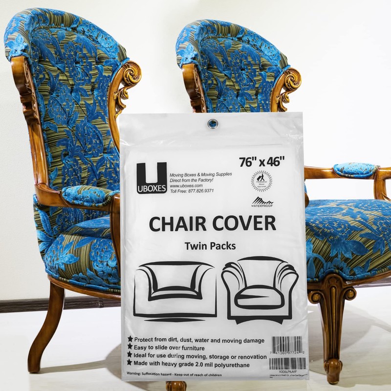 Uboxes (72x46) Chair Covers 2 MIL Heavy Duty Polyethylene to