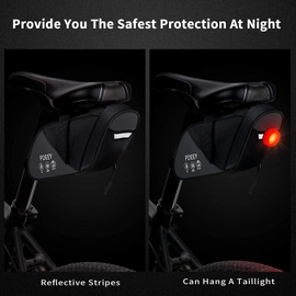 PDEEY Bicycle Saddle Bag, Bike Saddle Mountain Bike Saddle Bicycle Bag Waterproof Bicycle Frame Bag Pannier Rack Road Bike Bag, MTB Bicycle Accessories Bicycle Case