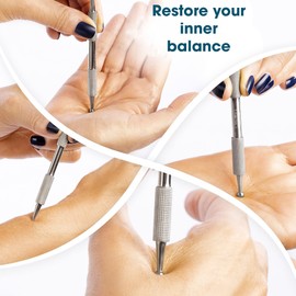 REMOS Acupressure & Meridian Pen - Stainless Steel - 10 cm Ball-Ø 2.5/4.5 mm