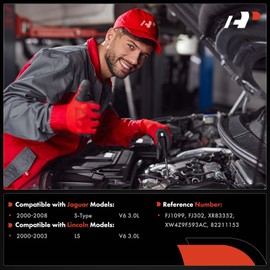 A-Premium Set of 6 Fuel Injectors Compatible with Jaguar S-Type 2000-2008 & Lincoln LS 2000-2003, 3.0L, Replace# XR83352