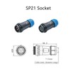 SP21 5 Pin Industrial Plug, IP68 Waterproof Aviation Plug, Straight