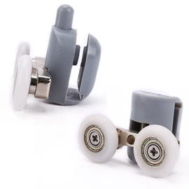 Lance Home® Double Shower Door Rollers, Sliding Door Fitting Glass Door Roller Guide Pulley 19 mm, Pack of 8