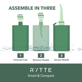The Original RYTTE Portable Bidet I Fully sealable, Nozzle Hidden Inside The Bottle and Easy to use at Home and on The go II Transforming Personal Hygiene! (Green)