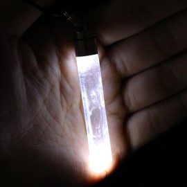 ASVP Shop Kyber Galaxy Crystal Handcrafted LED Glowing Replica Pendant Necklace, Resin, No Gemstone, White