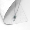 LONAGO 925 Sterling Silver Snake Pendant Necklace for Women Abalone