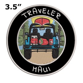 Traveler! Maui Embroidered Premium Patch DIY Iron-on or Sew-on Decorative Badge Emblem Vacation Souvenir Travel Gear Clothes Appliques Wildlife Explore Nature