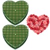 CYEER Pack of 3 Floral Foam Heart with Grid 30