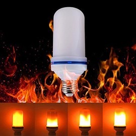 Driftway Sales 2 LED Fire Flame Effect Upside Down Flickering E26 Bulb 4 W, Party Decorative Festival Bulb (2)