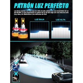 StoneBanks H11 H8 H9 LED Faros para Delanteras 40000LM 320W 1000% Focos | Luz Alta o Baja Antinie, 6500K Blanca Kit de Conversión, Plug & Play, IP68 i