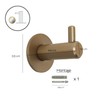 Kon-fort Home Towel Hooks Golden Bathroom Set of 2 Stainless