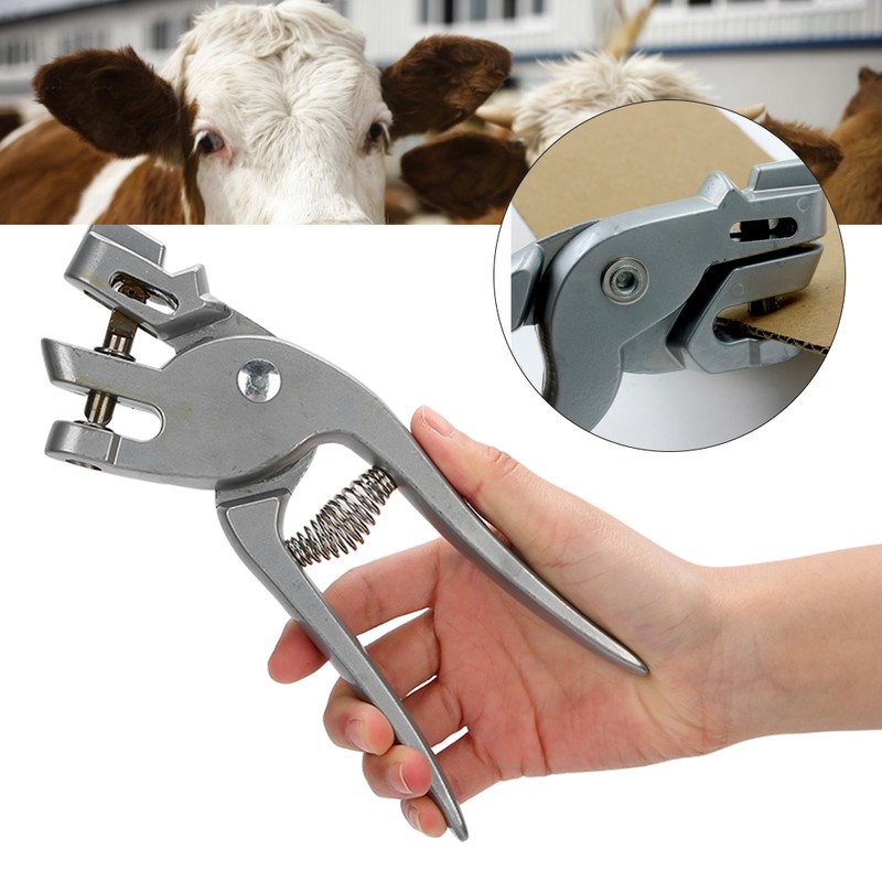 Stainless Steel Livestock Pig Punch Marking Ear Canal Pliers for