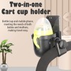 HoneTeek Stroller Cup Holder with Phone Holder, 2-in-1 Universal Cup