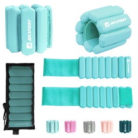 AKSPORT Wrist Weights for Women, Adjustable Ankle Weights Set of 2 (1lbs each), Arm and Leg Weights for Walking, Pilates, Yoga, Gym, Home Workouts, Strength Training