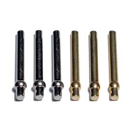 Standard Metal Cribbage Pegs with Velvet Pouch - Set of 6 (3 Brass, 3 Silver) by WE Games                                                             