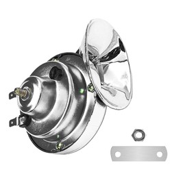 Wogomz 300DB Super Loud Train Horns, 12V Car Air Electric Snail Single Horn, Waterproof High Low Tone Air Horns Replacement for Car Motorcycle Truck Bike Boat & Any 12V Vehicles (Sliver TZ-101)