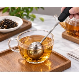 304 Stainless Steel Tea Infuser for Loose Leaf Tea – Rotating Spherical Filter for Daily Tea Brewing