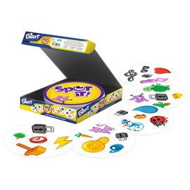 Zygomatic Spot It! Giant Card Game - Oversized Matching with 4 Exclusive Mini-Games, Fast-Paced Family Game for Kids & Adults, Ages 6+, 2-12 Players, 15 Minute Playtime, Made