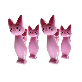 C&H Solutions 2 Set (4 Ct) Pink Cat Beach Towel Clips Jumbo Size for Beach Chair, Cruise Beach Patio, Pool Accessories for Chairs, Household Clip, Baby Stroller