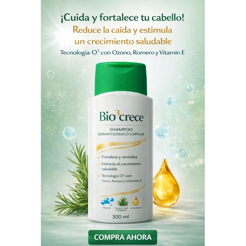Shampoo Bio3crece Ozonizado Vitamina Romero 300ml