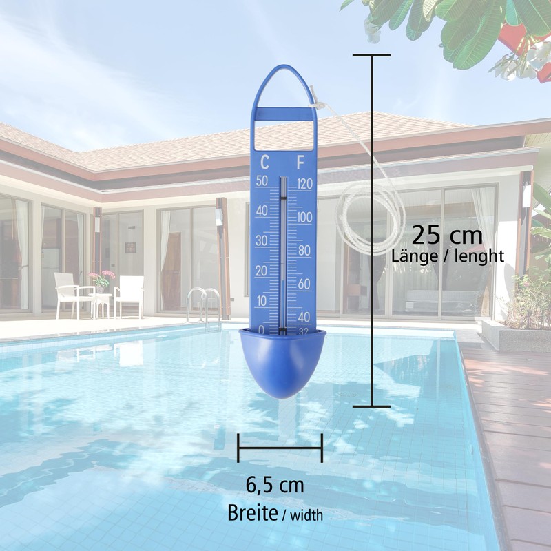 Lantelme Pool Thermometer Sinking with Ladle and Cord for Measuring