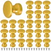 LOLOLE 25PCS Mini Cabinet Knobs, 1/2 Inch Brushed Gold Drawer
