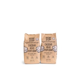 Popzup Popcorn - Popped & Seasoned by Hand with Pure and Simple Ingredients, Gluten Free and non-GMO (Cheddar Head)