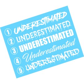 UNDERESTIMATED 22" Vertical Windshield Vinyl Decal Sticker Diesel Truck JDM Car Turbo Boost Drift Euro Low Lifted