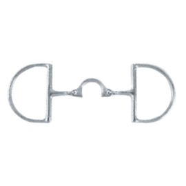 Korsteel Stainless Steel Segunda Dee Ring Snaffle Bit, 4.5"