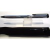 LEED'S PACIFIC SLIM METAL CHROME BALLPOINT PEN+ VELVET POUCH