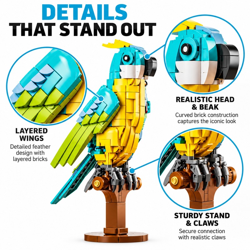 688-Piece Mechanical Animal Building Blocks for DIY Model Building –