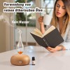 Vernebelungsdiffusor für reines ätherisches Öl, Aromatherapie-Diffusor, Holzsockel & Glasdiffusor für