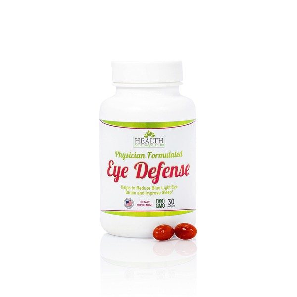 Eye Defense 30 Softgels Physician Formulated Helps to Reduce Blue Light Eye Strain and Improve Sleep