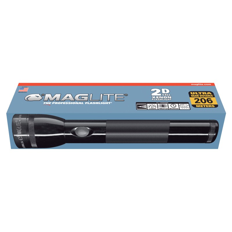 Maglite Heavy-Duty Incandescent 2-Cell D Flashlight in Display Box, Blue