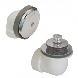 Watco Manufacturing 601-PP-PVC-CP 1.5-Inch Schedule 40 PVC Piping Push Pull Bath Waste Half Kit, Chrome Plated