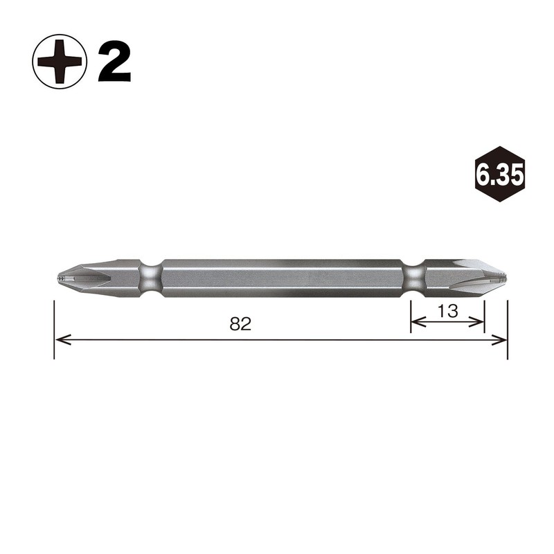 Vessel JA5P2082 Double-Ended Bit Jaws + 2 x 82 5