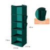 BOOMIBOO Hanging Closet Organize and Shelves，5-Hanging Shelf with 2 Side
