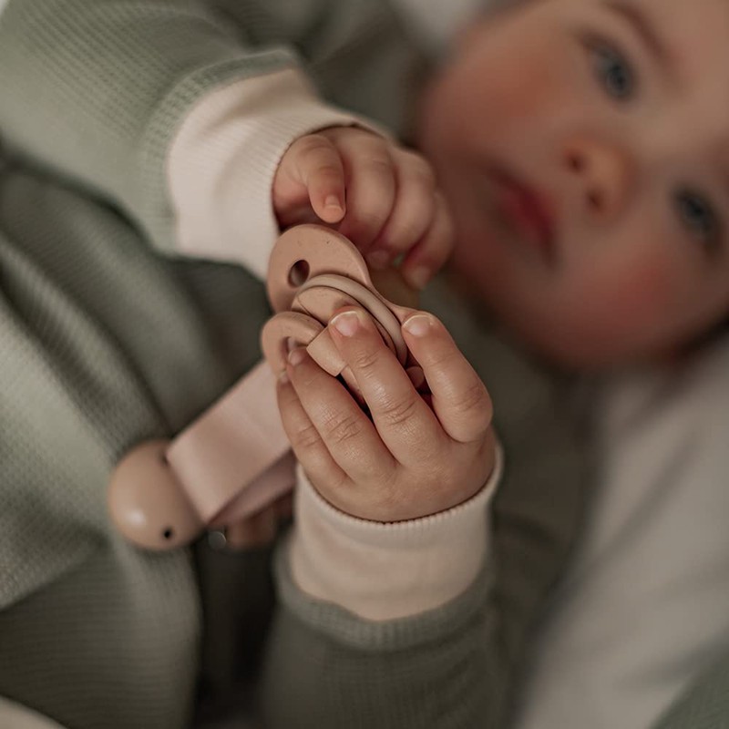 Elodie 5477 Pacifier Clip Wood Blushing Pink Pacifier Clip Cute