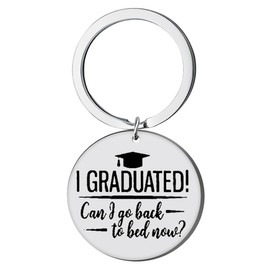 White Fang AZ373 Keychain, Graduation, Humor Message, Gift, Commemorative Present, Men's, Women's,, Silver