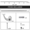 17 FT Modern Aluminum Handrail Set, handrails for Indoor Stairs,Deck,Slope,