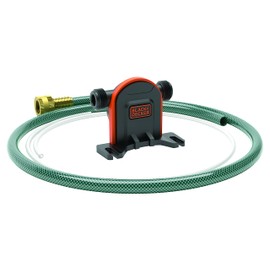 Black+Decker Drill Pump Kit with Intake and Discharge Hose, Pumps up to 225 GPH, Black