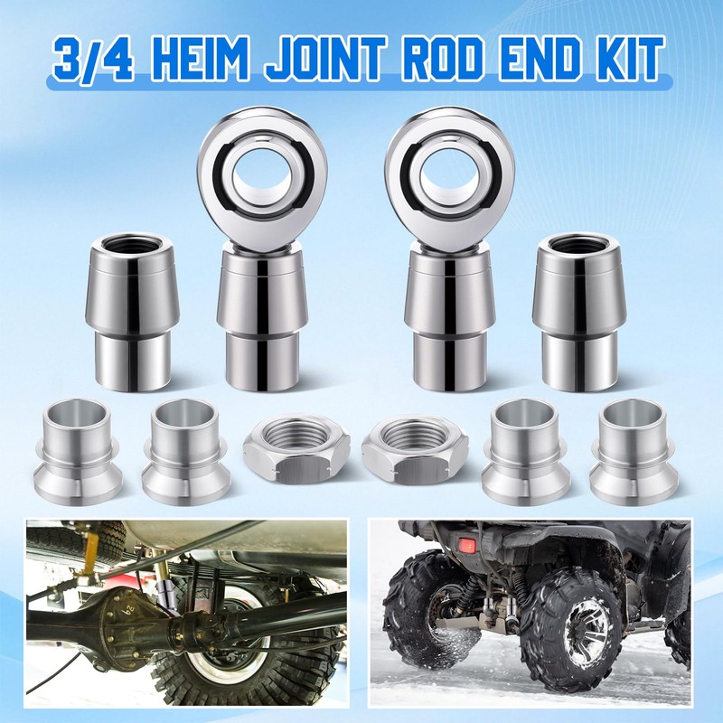 Otoolling 8 PCS 3/4 Heim Joints Rod End Kit Right