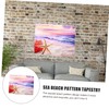 FUNOMOCYA Tapestry Wall Hanging Seaside Landscape Decor for Bedroom Chic