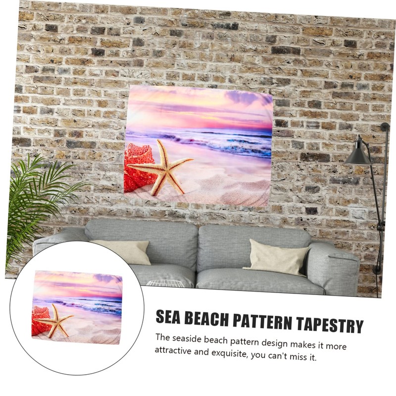 FUNOMOCYA Tapestry Wall Hanging Seaside Landscape Decor for Bedroom Chic