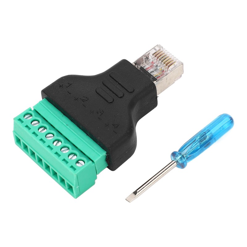 3Pcs RJ45 Screw Terminal Adapter RJ45 Female Thread to 8