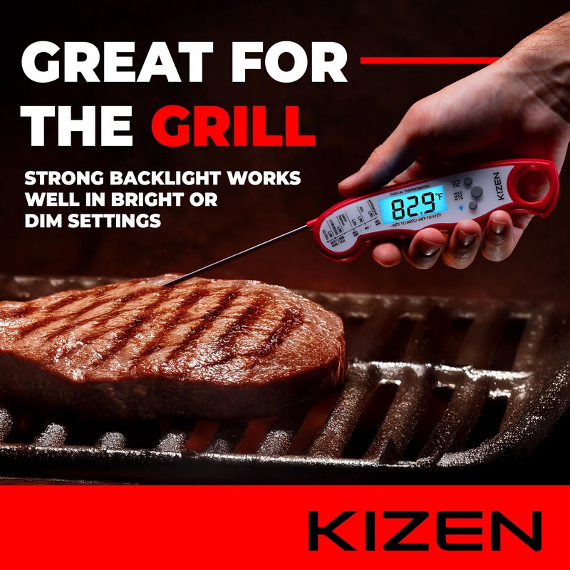 KIZEN Instant Read Meat Thermometer Digital - Food Thermometer for